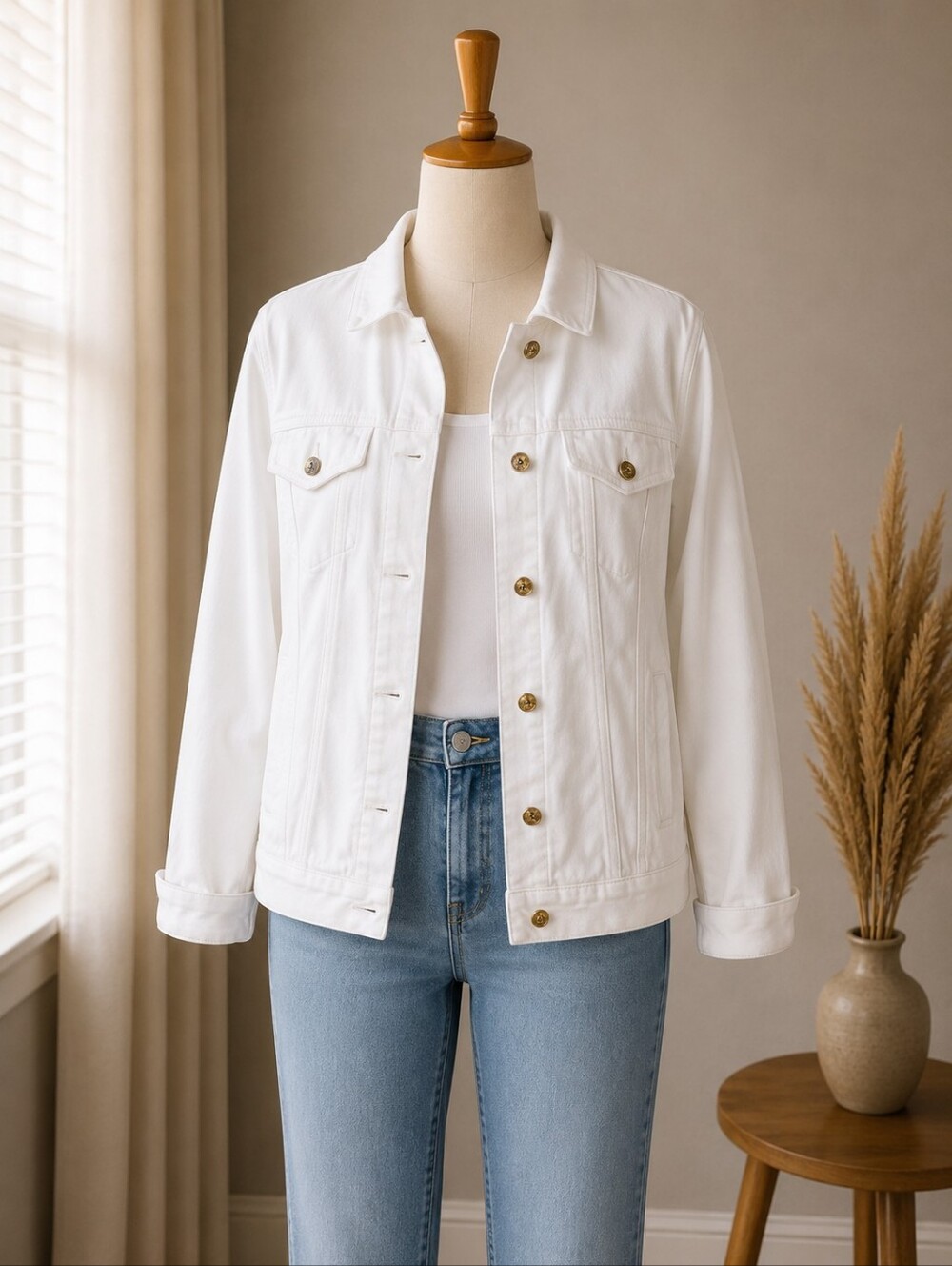 Walter Baker White Denim Jacket – Size SClassic and stylish white denim jacket